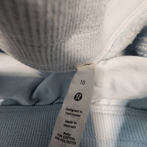 Lululemon sz 10 women light blue jogger pants joggers cropped - Picture 8 of 13
